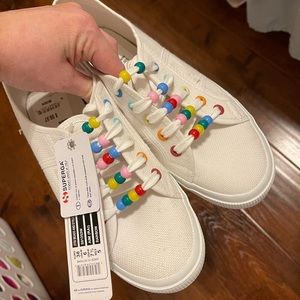 Superga sneakers with rainbow beads